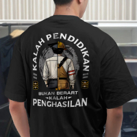 Kaos Distro Kalah Pendidikan Bukan berarti Kalah Penghasilan Nyaman Combed Katun 30s Anti Molor - Pr