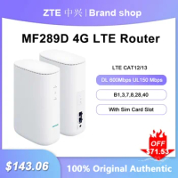 Unlocked ZTE MF289D Router DL 600Mbps UL150 Mbps WiFi Signal Repeater LTE CAT12/13 Modem 4G WiFi Sim Card Network Amplifier