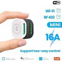 Tuya Mini Smart Switch Wifi RF 433mhz Dimmer Kipas zigbee Support 16A 2 Way With Netral No Netral Wi