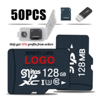 50PCS TF Card Class10 128GB 256GB cartao de memoria 32GB 64GB 16G SD Card 8G 4GB 2GB Flash Memory Card for Digital Devices