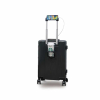 【Arlink】20吋行李箱 鋰石灰 德國PC前開式 鋁框箱 多功能 飛機輪(獨立前開/TSA海關鎖/專屬防塵套)