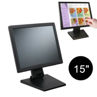 15 Inch Touch Screen Monitor 1024x768 LED Desktop Computer Screen Monitor USB/VGA/HDMI Portable Touchscreen For Ordering Food