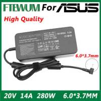20V 14A 280W 6.0*3.7MM For ASUS Laptop Charger Adapter ADP-280BB B PG35V ROG GX551QS GX551QR GX703HS GX703HR GX703HM G732LWS