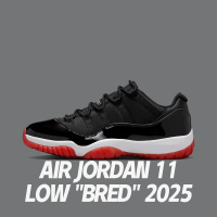 NIKE 耐吉 休閒鞋 Air Jordan 11 Low Bred 2025 經典回歸 黑白紅 男鞋 FV5104-006