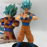 FigureCrazy Dragon Ball Z Figure Goku Blue Super Saiyan Anime PVC Figure DBZ Goku The Super Warrior Vegeta DXF Model Toy 18cm