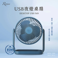 【羅蜜歐】ROMEO USB充電式夜燈桌扇(DFK-130)