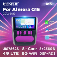 MEKEDE AI Voice Control Wireless Carplay Android Auto Radio for Nissan Almera 3 G15 2012 - 2018 Car Multimedia Player GPS RDS