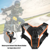 Motorcycle Camera Accessories for GoPro Hero 9 8 7 5 OSMO Action Xiaomi Yi Helmet Chin Strap Mount Holder