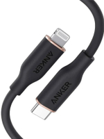 สายชาร์จ iPhone Anker 641 USB-C to Lightning Cable (Flow, Silicone 90cm/3ft) สีดำ