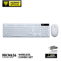 [กรุงเทพฯ ด่วน 4 ชั่วโมง] Nubwo คีย์บอร์ดและเมาส์ไร้สายแบบไวร์เลส เชื่อมต่อง่าย ปุ่มกลมลอยดีไซน์มินิ
