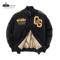 Varsity Jacket Pria Blackseven Cosmic Galaxy Black Original XL Exclusive S
