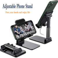 Adjustable Desktop Cell Phone Holder Tablet Holder Foldable Extend Support Portable Phone Stand Metal For Xiaomi iPhone iPad