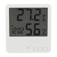 White digital thermometer hygrometer clock temperature hygrometer