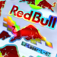 แผ่นสติกเกอร์สะท้อนแสง Red Bull สติกเกอร์ติดหมวกกันน็อค สติกเกอร์ตกแต่งมอเตอร์ไซค์ กันน้ำ ชุดเต็ม สต
