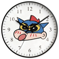 Living room silent clock crayon small new wall clock household wall clock bedroom clock wall simple