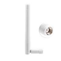 Eightwood 2 PCS White WiFi 2.4GHz 5.8GHz 3dBi MIMO RP-SMA Male Antenna for WiFi Router Booster Range Extender Card USB Adapter