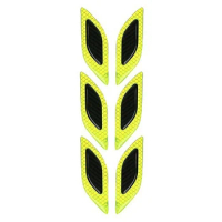 6 Pcs Car Fender Reflective Stickers Safety Reflective Tape Leaf Warning Mark Car Bumper Sticker Accessories Green