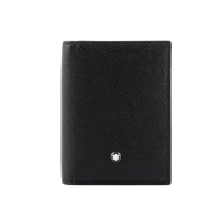 【MONTBLANC 萬寶龍】Sartorial 匠心系列防刮牛皮對開卡片夾(黑色)