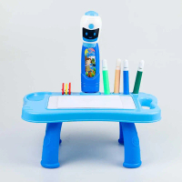 BLUEBEE Meja Bermain Anak LED Projector Art Drawing Board WBP23 Meja Belajar Anak Kursi Beljar + Bes