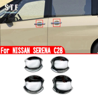 For NISSAN SERENA C28 2023 2024 Car Accessories Door Bowl Trim Molding Decoration Stickers W4