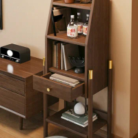 Bookshelf storage rack, household small bookshelf, living room floor to ceiling bookshelf, wall storage, TV side cabinet
