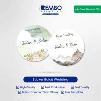 Sticker Wedding/Stiker Nikah/Souvenir Nikah/Sticker Bulat/Souvenir