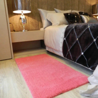 【Fuwaly】凡地剛-桃紅地毯-140x200cm(簡約 素色 柔軟 起居室)