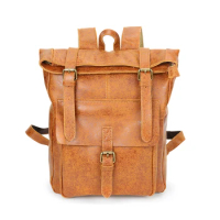 Fashion Genuine Leather Women Backpack Men Bags Brand Cow Leather Backpack for Women Men Large Capacity Functional Shoulder Bag