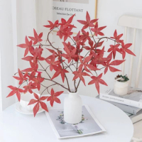 Autumn Artificial Maple Leaf Wedding Party Bridal Bouquet Decoration Office Table Window Sill Bonsai Accessories Home Accessory