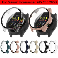 Glass + Case For Garmin Forerunner 965 265 265S Accessoroy PC Protective Cover + Screen Protector For forerunner 965 Accessories