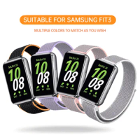 Nylon Loop Strap For Samsung Galaxy Fit 3 WatchBand,Bracelet For Samsung Galaxy Fit 3 Smart Wristband Replacement Accessories