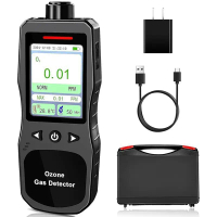 Portable Ozone Detector(0-20 PPM&0.01 PPM High Resolution), Ozone Meter with Alarm,Temp & Humidity T