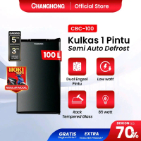 Changhong Kulkas 1 pintu (Refrigerator) Lemari Es Kapasitas 100 Liter – Black CBC 100 (Semi Auto-Def