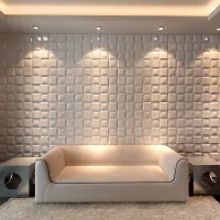Arthome Wallpaper 3d Soft Leather Matrix - Putih