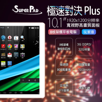加碼贈專屬保護殼套 SuperPad 極速對決PLUS 玩家版 10.1吋四核心WiFi平板電腦 (3G/32G)