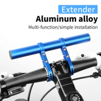 ESLN 10cm 20cm Aluminum Alloy/Carbon Tube Bicycle Handlebar Extender Mount MTB Bike Cycling Headlight Bracket Flashlight Holder