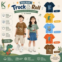 Kennai Kaos Anak Laki Laki 1-12 Tahun Kaos Anak Perempuan Series Trock And Roll