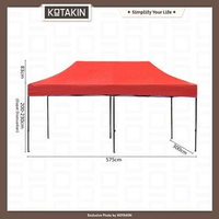 KOTAKIN Tenda Jualan Lipat Bazar Lapak Outdoor Gazebo Pameran Dagang Street Food CFD 300x600 cm Mera