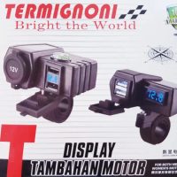 VOLT METER 12VOLT VERSI LENGKAP KOMPLIT WATERPROOF MOTOR DAN MOBIL