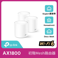 TP-Link 三入組-Deco X20 AX1800 真Mesh 雙頻無線網路WiFi 6網狀路由器分享器
