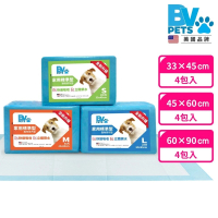 美國BV Pets 1.5kg 加厚款 家用標準型寵物尿布墊-4包(寵物尿墊/尿布/尿片/犬貓適用)