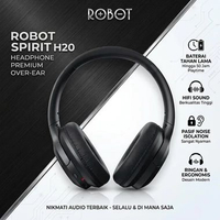 ROBOT SPIRIT H20 Headset Bluetooth Ultra Comfortable - BLACK
