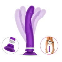 Dual Motor Wearable Dildo Vibrator with Suction Woman Remote Control G Spot Clitoris Stimulator Mute 10 Speeds Panties Vibrating