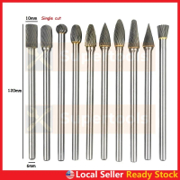 Limited Edition 10x6x120mm Tungsten Carbide Burr 6mm Single Cut Double Cut Rotary Porting Tool Mata