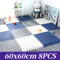 60x60cm Tatame Floor Mat Foam Puzzle Mat 8PCS Crawling Mat Puzzle Mat Play Mats Baby Game Mat Foot Mat Children's Gym Play Mats
