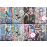 Anime Goddess Story Genshin Impact Beelzebul Yae Miko Combo series Homemade color flash cards Game Collection Birthday present