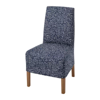 BERGMUND 椅子附中長型椅套, 橡木紋/ryrane 深藍色