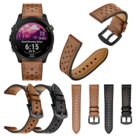 Genuine Leather Strap For Garmin Approach S40 S42 S12 GarminMove Luxe Style Venu SQ Watch Band Forerunner 158 255 645 245 Correa