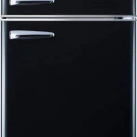 Galanz GLR46TBKER Retro Compact Refrigerator with Freezer Mini Fridge with Dual Door, Adjustable Mechanical Thermostat 4.6 Cu Ft