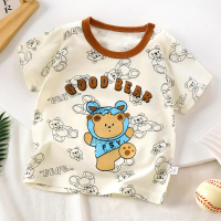 【เสื้อผ้าเด็ก】ชุดเด็ก สือแขนสัน ลายน่ารัก ใส่สบายๆ ใส่ได้ทั้งเด็กหญิง  ไซส์：80-120cm“DA-O”